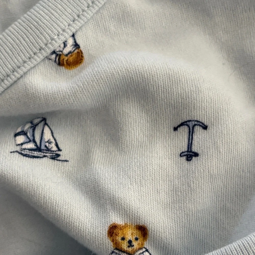 Polo by Ralph Lauren Light Blue Baby One Piece Set - Picture 4 of 7